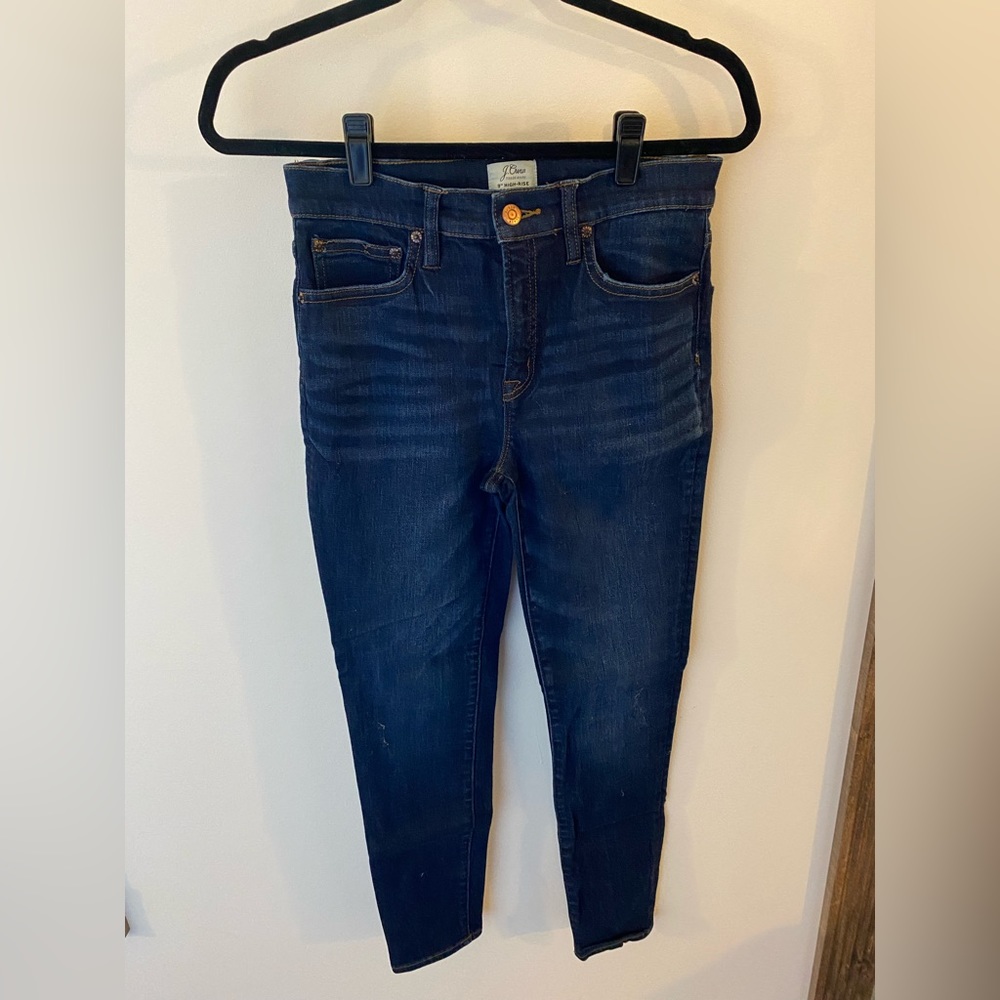 J. Crew 9” High Rise Skinny Denim